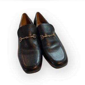 Sam Edelman Black Loafers with Gold Accent